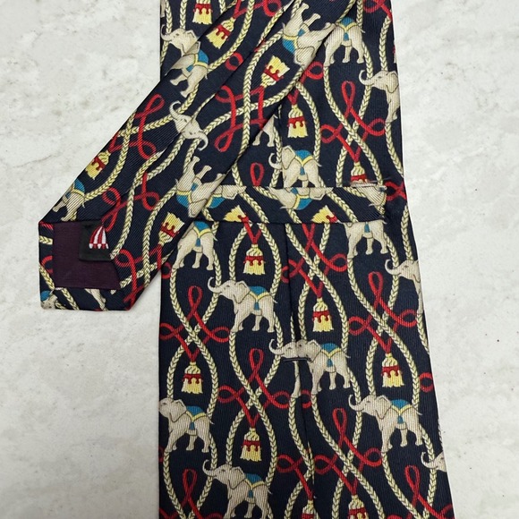 The Custom Shop Silk‎ Necktie Elephant Print Novelty Pattern Designer Tie - Picture 3 of 4